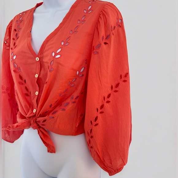 Lucky Brand balloon sleeve summer top - Picture 2 of 8